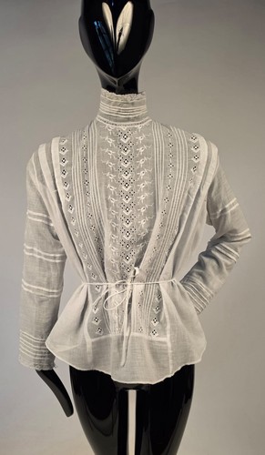 Edwardian embroidered cotton - embroidered,