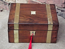 Brass banded Walnut Writing