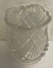 VINTAGE EAPG DUNCAN MILLER TEEPEE Clear Glass TOOTHPICK HOLDER