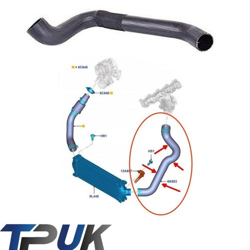 Left intercooler hose - hose, ford
