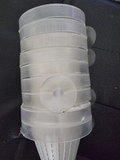 8 Aquarium Live Red Worm Feeding Dish for Aquariums Fish Tank Clear