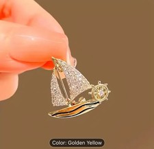 Sailing Yacht Ship Boat Brooch