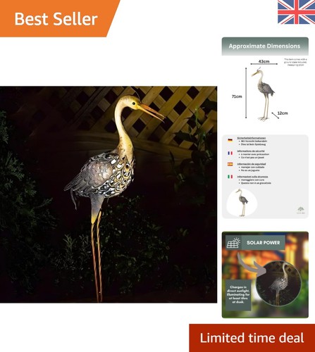 Giant heron ornament solar - heron,