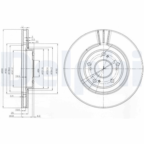 Brake disc delphi bg3747 for - delphi,