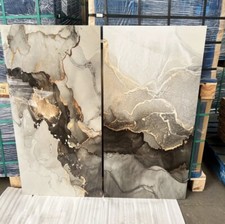 LARGE PORCELAIN Gold Tiles 60x120 cm Wall & Floor Use 46 M2 Pallet Deal!