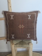 Moroccan Cactus Sabra Silk Handmade Pillows Cushion Cover, Boho, Berber