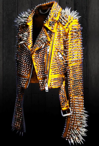 Mens studded leather jacket - mens,