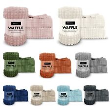 Waffle Checked Throw Blanket