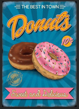 Donuts Vintage Metal Tin Sign