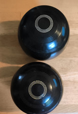 Lawn Bowls or Flat Green Bowls Size 5, 3lb 4ozs Unbranded Black