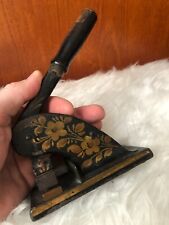 ANTIQUE PAINTED CAST IRON BLIND STAMP PAPER EMBOSSING WELL HALL ROAD, ELTHAM