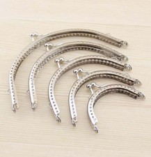 6.5 CM-18 CM Semicircle Silver Metal Frame Kiss Clasp For Handle Bag Purse