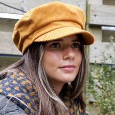 Retro Corduroy Baker Boy Hat