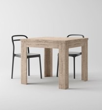 Square Extendable Kitchen Dining Table Butterfly Flip Top Seats up to 8 Oak