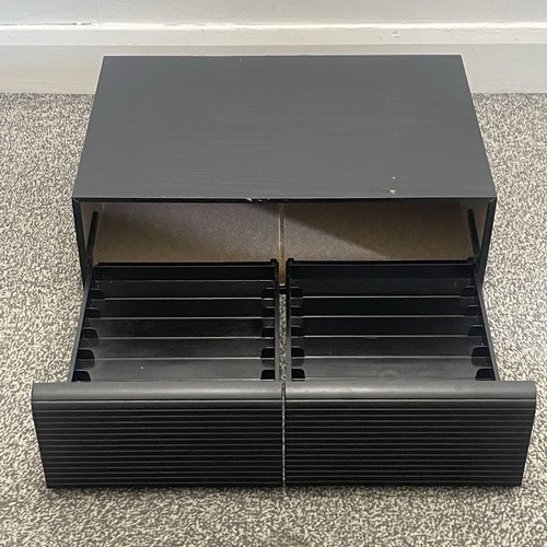 Black retro wooden vhs storage - retro,