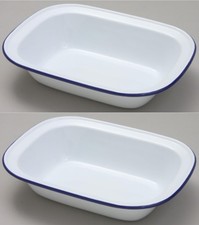 2 Falcon 18cm Oblong Enamel