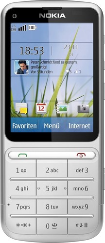 Nokia silver 5mp camera - c3-01,
