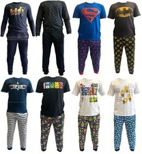 EX STORE Mens Characters Cotton Pyjamas Set Nightwear Nighties Pjs Loungewear