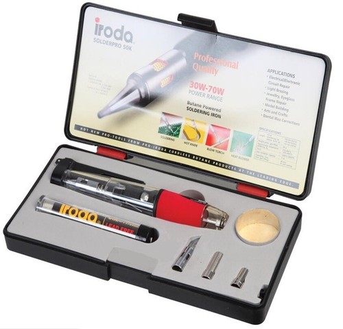 Gas soldering iron kit - gas,