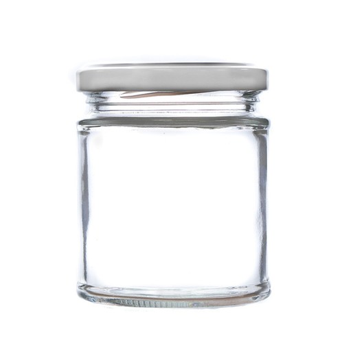Round glass jam jars 190ml - round,