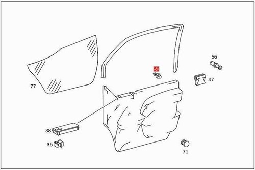 Genuine trim clip - genuine, mercedes
