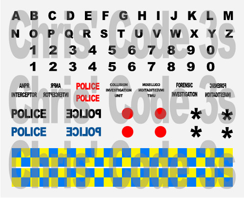 Code police adhesive - 3, vinyl