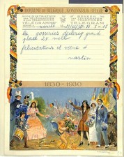 BELGIUM Stationery Telegram