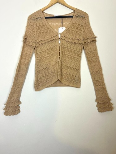 New zara woman beige cardigan - zara,