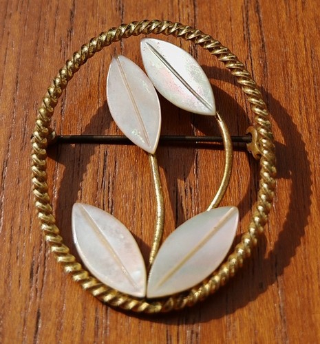 Vintage carved mother pearl - mother, of