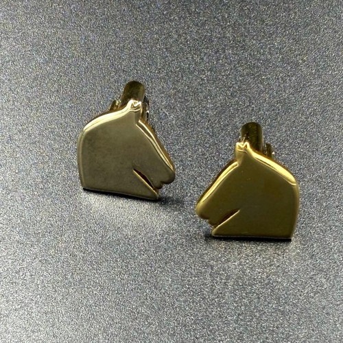 Hermes cufflinks horse head - cufflinks,