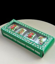 Vintage 4 Christmas Napkin Holders Napkin Rings