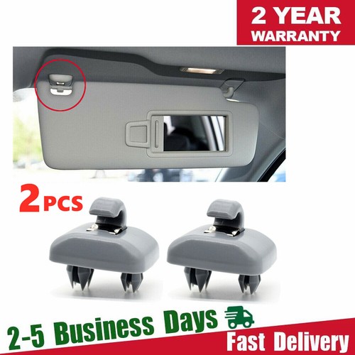 Sun visor clips gray for - 2x,