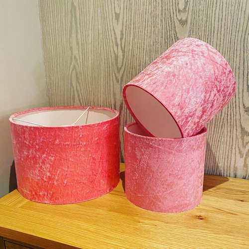 Handmade lampshade pink - handmade, in