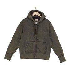 Vintage Replay Hoodie Mens Size M Green Full Zip Embroidered Distressed