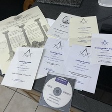 Masonic Freemasons Cotehele Lodge Installation Festival Certificate Etc leaflets