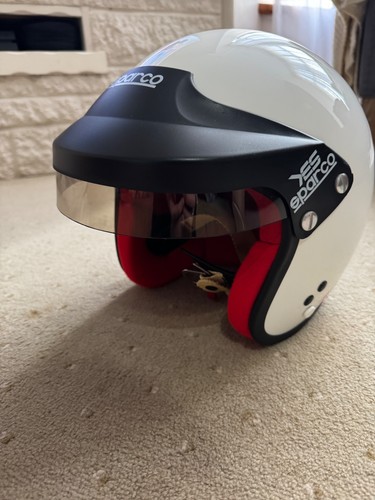 White sparco pro jet helmet - sparco, pro-jet
