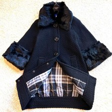 BURBERRY Nova Check Fur Wool