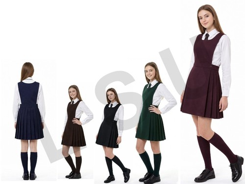 Girls school dress bib - dress,