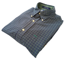 Tommy Hilfiger Shirt Men's UK Size L Blue/Green Check Long Sleeve Pockets