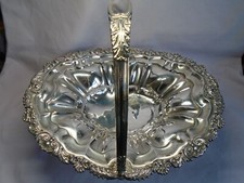ANTIQUE SOLID SILVER PAUL STORR HANDLED BASKET LONDON 1826 1138 GRAMS IN GD COND