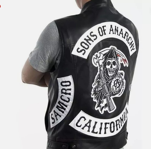New sons anarchy biker vest - new,