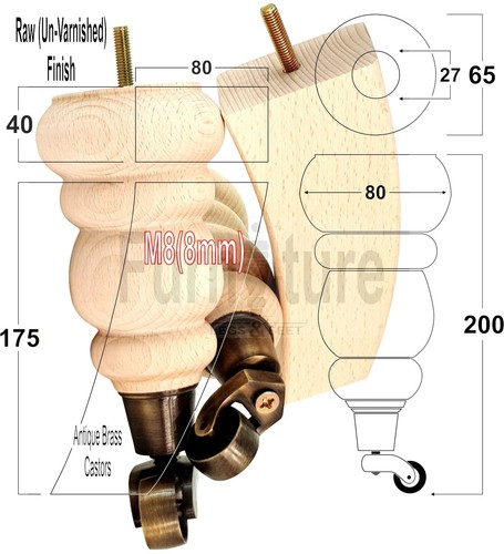 Furniture castor legs 2x - castor, &