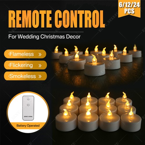 24pcs flickering tea lights - flickering,