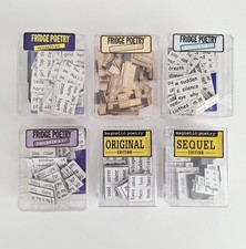 6 x Fridge Poetry Magnets Including Rare Kits