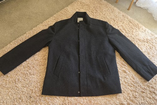 Mens grey black peacoat size - mens,