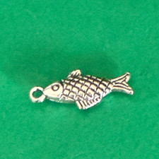 Tibetan Alloy Fish Charms Sea & Pond life Fishing Antique silver Carp Angel Cod