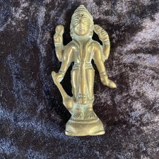 Vintage Small Brass Lord Vishnu Statue