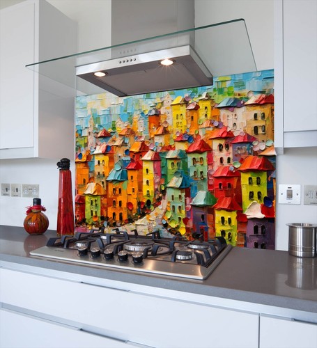 Printed glass kitchen - glass,