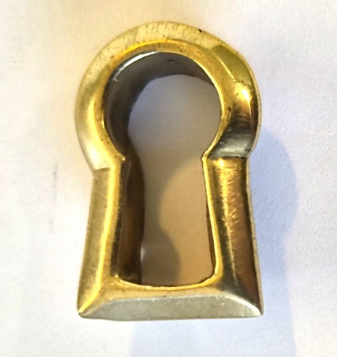 Brass escutcheon key hole