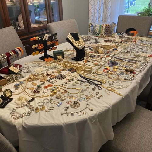 Huge vtg jewelry lot and - lot, more